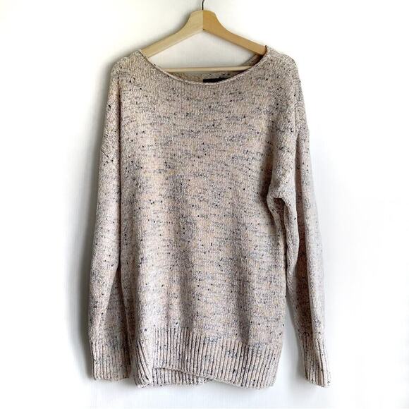 Prana Cypress Chenille textured sweater soft white medium long sleeve boatneck - Picture 1 of 10